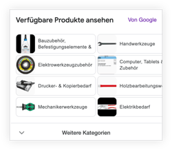 See What's In Store widget in German