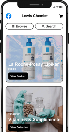 Pharmacy-Products-Facebook-Shops-iPhoneX-Example