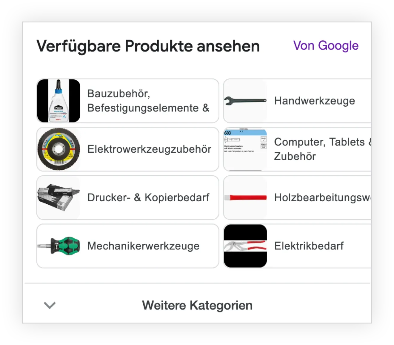 See What's In Store widget in German
