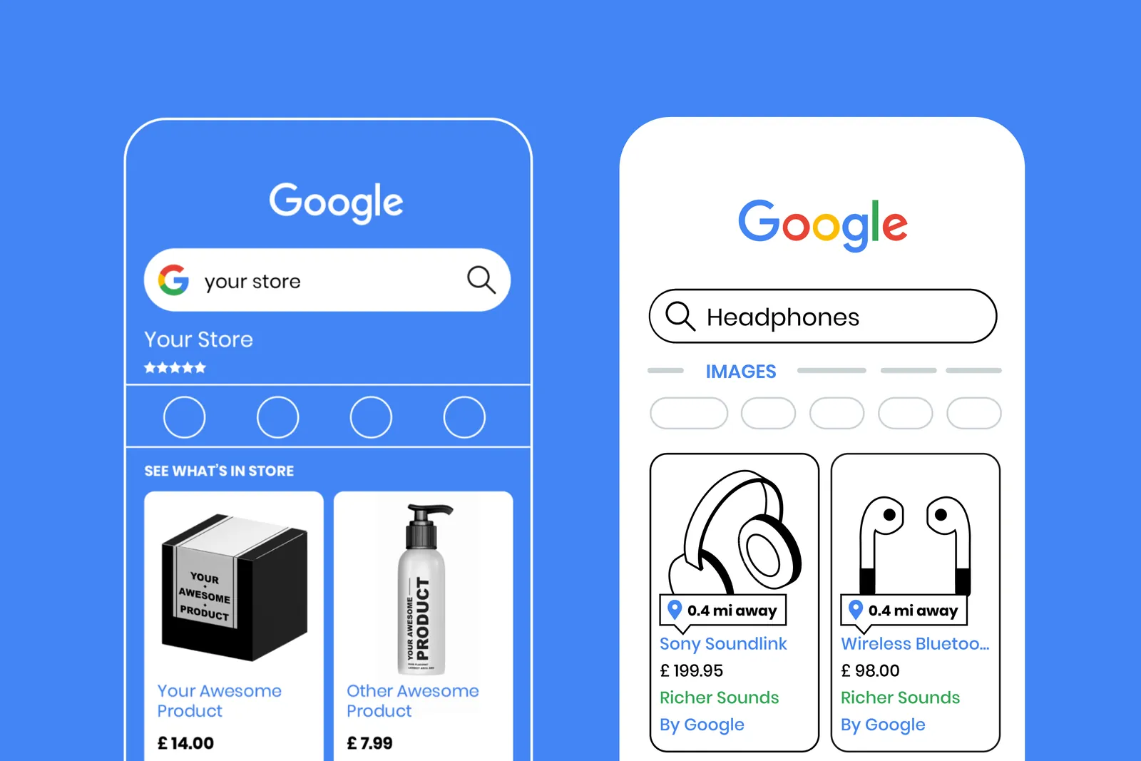 Free local listings in Google Images and Shopping